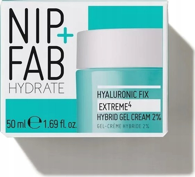 Krem xhel fytyre Nip+Fab Hyaluronic Fix Extreme4, për hidratim, 50ml, ngjyrë turkeze