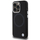 Mbrojtëse telefoni BMW Signature për iPhone 15 Pro 6.1", silikon liquid, MagSafe, e zezë