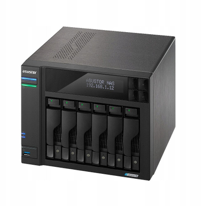 NAS Asustor LOCKERSTOR 6 AS6706T, 6-bay, 2x 8TB N300, i zi