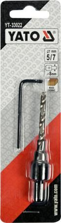 Freza për konfirmate Yato YT-33022, diametër 5–7 mm, bisht 8 mm