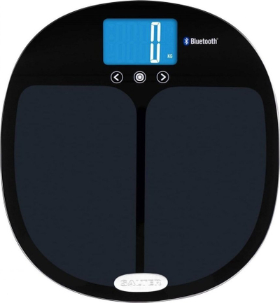Peshore banjoje Salter Curve Bluetooth Smart Analyser, analizues trupi, ekran LED, e zezë
