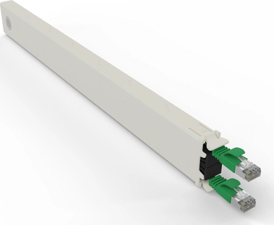 Kasetë kabllosh PATCHBOX .one, 8RU, STP Cat6a, e gjelbër