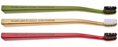 Set furçash dhëmbësh Swissdent Festive, soft medium, 2+1 gratis, shumëngjyrëshe