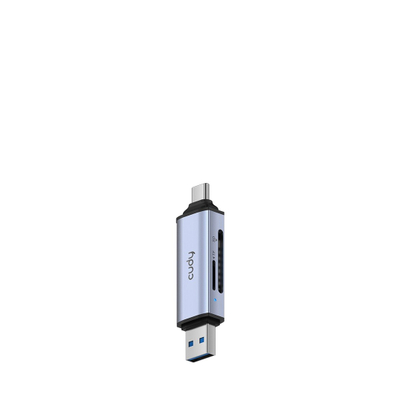 Lexues kartelash Cudy UH200 2 in 1, USB 3.0, USB A dhe USB C, gri