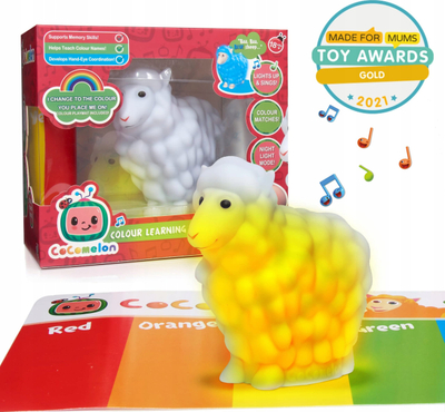 Dritë nate lodër Cocomelon Sheep, ndërrim ngjyrash, me muzikë