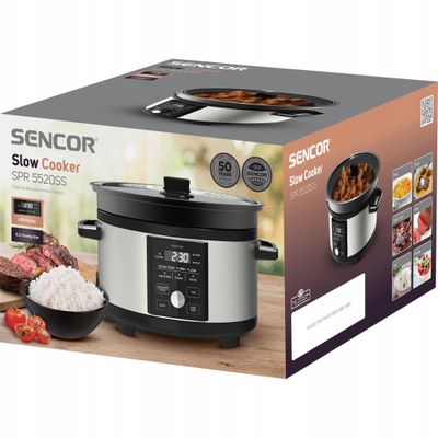 Tenxhere për gatim të ngadalshëm Sencor SPR 5520SS, 5.5 L, 1000W