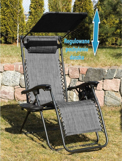 Karrige Saska Garden Lounger, e palosshme (1032320), 175x52 / 65x110cm, e hirtë