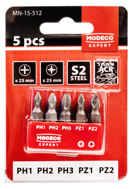 Set bitash Sigma PH1 PH2 PH3 PZ1 PZ2, 25mm, 5 copë, me ngjyra të ndryshme