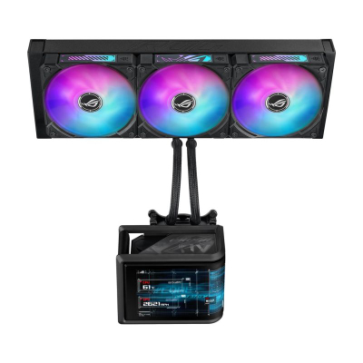 Ftohës uji për proçesor ASUS ROG Ryuo IV 360 ARGB, radiator 360 mm, 3x 120 mm, i zi