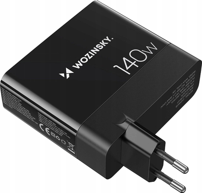 Karikues rrjeti Wozinsky CGWCB, GaN, 140W, 3x USB C, 2x USB A, i zi