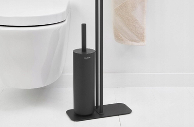 Set banjoje Brabantia Mindset Toilet Butler, mbajtëse letër tualeti, furçë tualeti, çelik inox, i bardhë