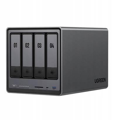 NAS UGREEN, Intel N100, 8GB RAM, 4 vende për disqe 3.5", gri