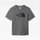 Bluzë The North Face regular fit, me mëngë t’shkurtëra, pambuk, gri