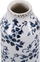Vazo dekorative Beliani MULAI, stoneware 30 cm, e bardhë me motive blu