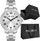 Orë burrash Paul Lorens PL20018B-3C1, 42mm, çelik inox, argjend