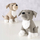 Стопер за врата Boltze Home Dog, 27x27 cm, полиестер, сива