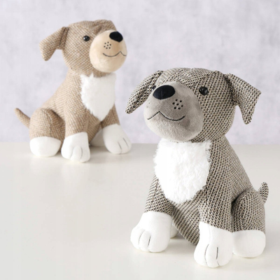 Стопер за врата Boltze Home Dog, 27x27 cm, полиестер, сива
