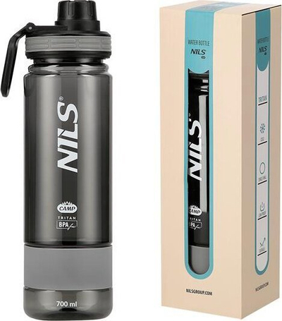 Shishe sportive pa BPA, 700 ml, tritan, me gryke që s’pikon, transparente