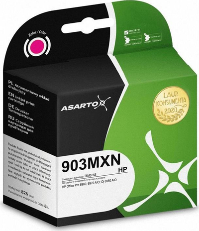 Kasetë boje Asarto 903MXN T6M07AE, për HP 903, 825 faqe, magenta