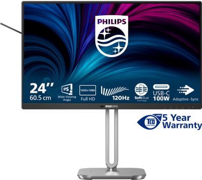 Monitor Philips 4000 Series 24B2U4301/00, 23.8\", Full HD, gri