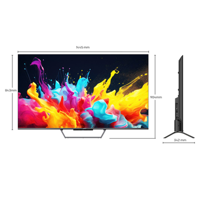 TV Metz Flat Screen 65MQE7600Z, 65\", ekran i sheshtë, i zi