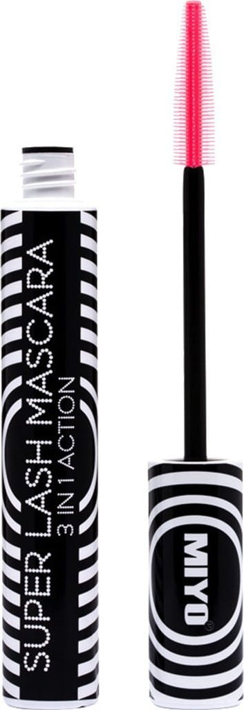 Maskarë Miyo Super Lash 3 në 1, për volum edhe gjatësim, 10 ml, e zezë