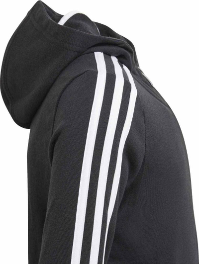 Блуза со капуљача адидас Essentials 3S Jr GQ8356, целосен патент, за девојчиња, црна
