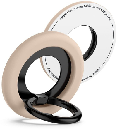 Mbajtës telefoni Spigen Nano Pop MagSafe Finger Ring, Coconut Beige
