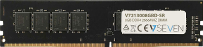 Memorie RAM V7 V7213008GBD-SR, 8GB DDR4, 2666MHz, e zezë