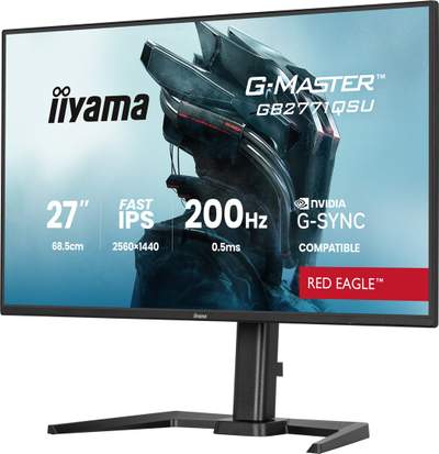 Monitor gaming Iiyama G-MASTER GB2771QSU-B1 Red Eagle, 27\", WQHD 2560 x 1440, 200Hz, i zi