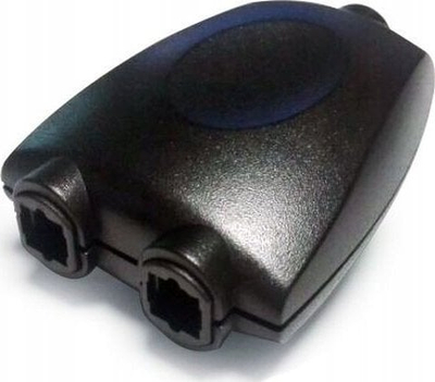 Ndarës optik audio PremiumCord Goobay Toslink, 1 me 2, S PDIF, i zi