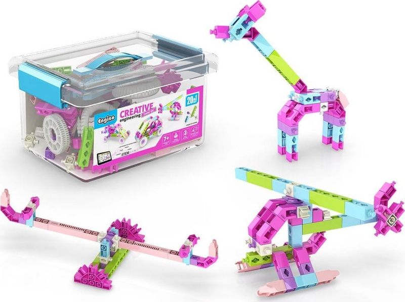 Set ndërtimi Engino Creative Engineering STEM Maker Girl, 20 modele, 7+