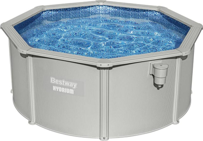 Базен со рамка Bestway Hydrium Pool Set, 300x120 cm, со пумпа за филтрирање, сив