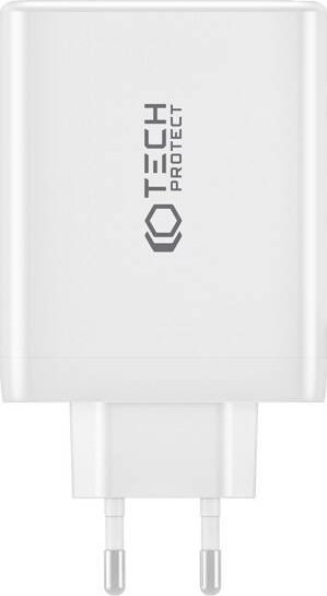Karikues murale Tech-Protect Fast Strong NC100W GaN, 4 porta, PD 100W QC 3.0, i bardhë