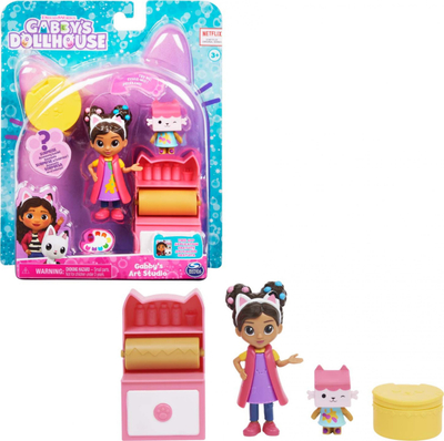 Set loje Spin Master Gabbys Dollhouse Art Studio Cat tivity, figurina, aksesorë, shumëngjyrësh