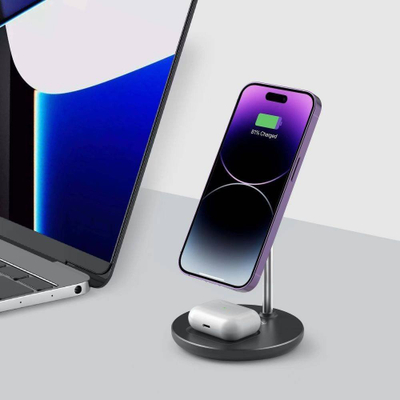 Karikues wireless magnetik Tech-Protect QI15W-A21 2n1, 15W, USB-C, i zi