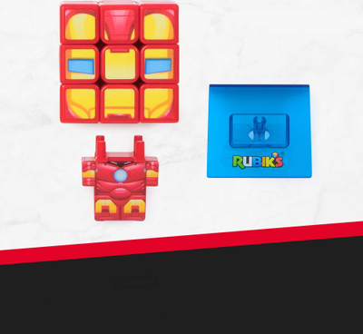 Kubi Rubik Spin Master Rubiks Cubers 3x3, figurë Iron Man, shumëngjyrësh