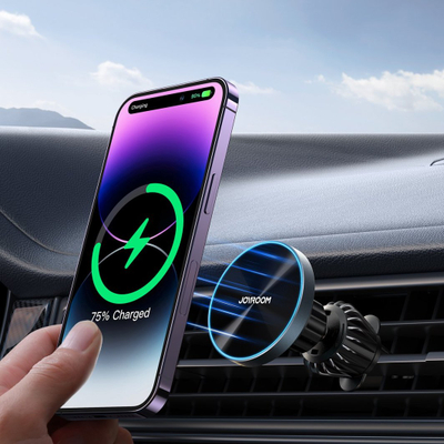 Mbajtëse magnetike për veturë Joyroom JR-ZS240, karikim wireless 15W, e zezë