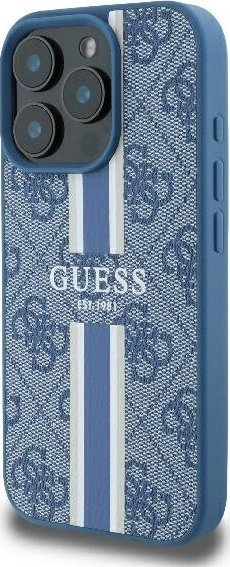Guaskë telefoni Guess GUHMP16LP4RPSB për iPhone 16 Pro 6.3", me MagSafe, blu