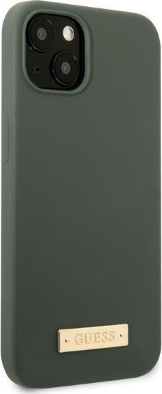 Kapak telefoni Guess GUHMP13MSBPLA, për iPhone 13 6.1", silikon, MagSafe, jeshile khaki
