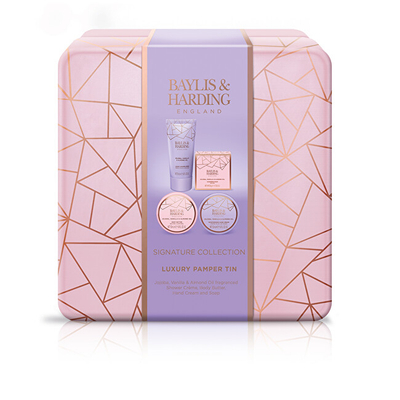 Set për trup Baylis & Harding Jojoba & Vanilla krem dushi 50 ml + krem duarsh 50 ml + gjalpë trupi 50 ml + sapun 50 g