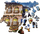Puzzle druri Trefl Wood Craft French Alley, 1000 copa, shumëngjyrësh