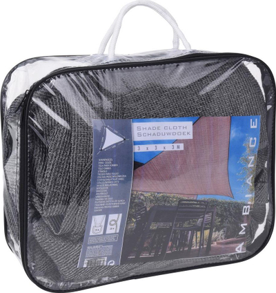 Tendë dielli Koopman Sun Sail, trekëndore, 3x3x3 m, gri e errët