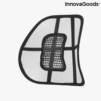 Mbështetës shpine InnovaGoods Backonfy, ergonomik, material rrjetë, i zi