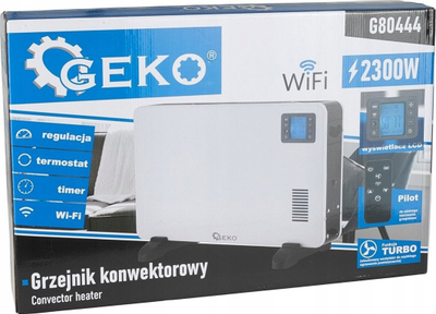 Ngrohës elektrik Asova Turbo LCD WiFi, 2300W, i bardhë