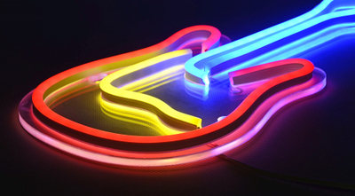Декоративна масичка ламба Actis Neon LED ACS-NEON GUITAR, 25 lm, шаренолика