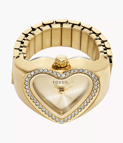 Unazë orë Fossil ES5407 Watch Ring, e artë