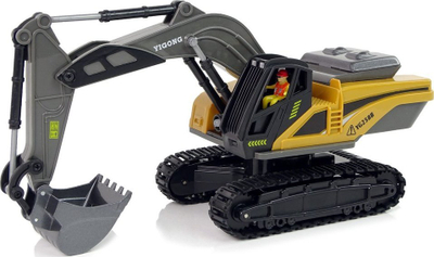 Lodër eskavator me telekomandë Leantoys Remote Controlled Crawler Excavator 2.4G, i verdhë