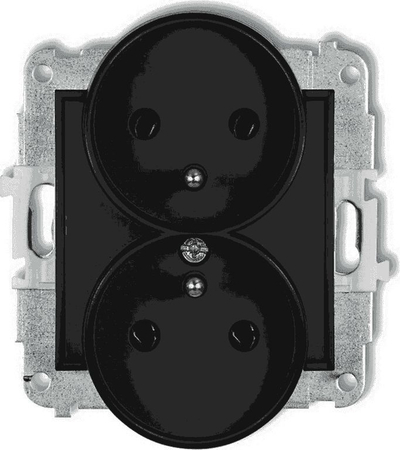 Prizë dyshe Karlik MINI 12MGPR-2z, me tokëzim, pa kornizë, e zezë