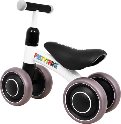 Biçikletë balancuese Ramiz Peetytrike Rider, 12 muaj+, bardh e zi